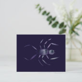 Grizzly Halloween Paarse Spin Kunst Briefkaart (Staand voorkant)
