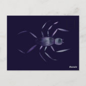 Grizzly Halloween Paarse Spin Kunst Briefkaart (Achterkant)