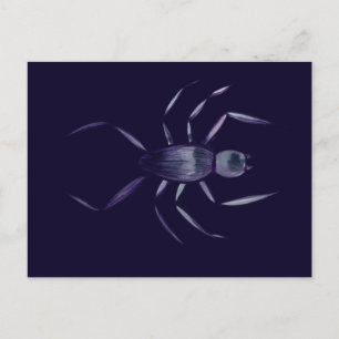 Grizzly Halloween Paarse Spin Kunst Briefkaart