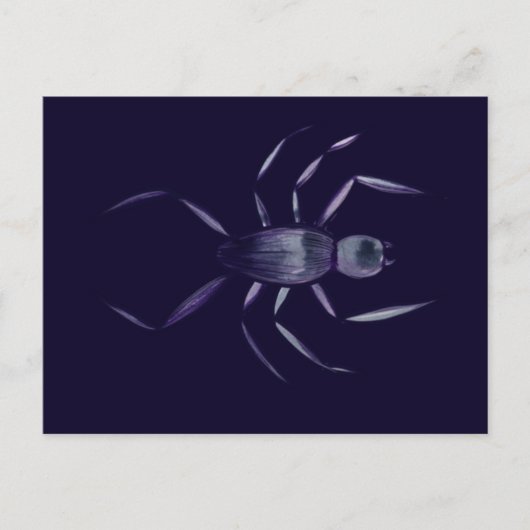 Grizzly Halloween Paarse Spin Kunst Briefkaart (Voorkant)