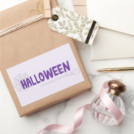 Grizzly Halloween-script met heks en webkunstwerk Rechthoekige Sticker