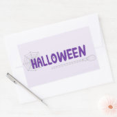 Grizzly Halloween-script met heks en webkunstwerk Rechthoekige Sticker (Envelop)
