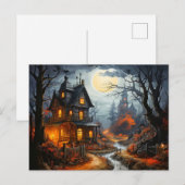 Grizzly Halloween Spukhuis Briefkaart (Voorkant / Achterkant)