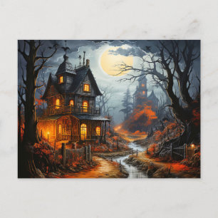 Grizzly Halloween Spukhuis Briefkaart