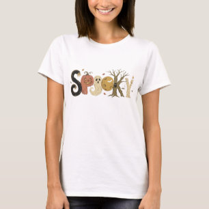 Grizzly Halloween-typografie Zwarte Kat Pompoen Sp T-shirt