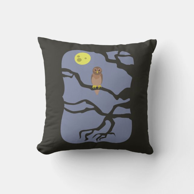 Grizzly Halloween-uil Kussen (Voorkant)