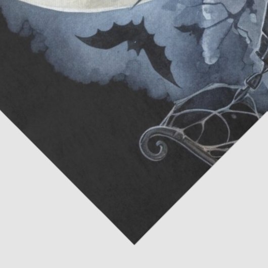 Grizzly Halloween Zwarte Kat Decoupage  Tissuepapier (Detail)