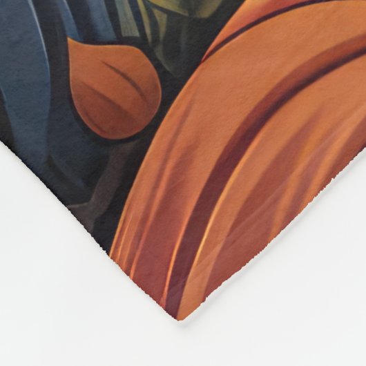 Grizzly Havanese Hond Halloween Heks en Pompoen Fleece Deken (Hoek)