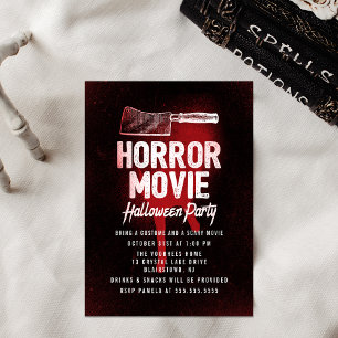 Grizzly Horrorfilm Halloweenfeest Kaart