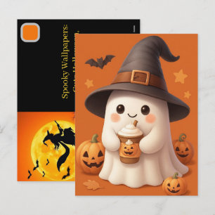 Grizzly iPhone-wallpapers: Mooie Halloween, vintag Feestdagenkaart