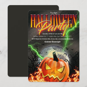 Grizzly Jack O Lantern Disco Bal Halloween Kaart