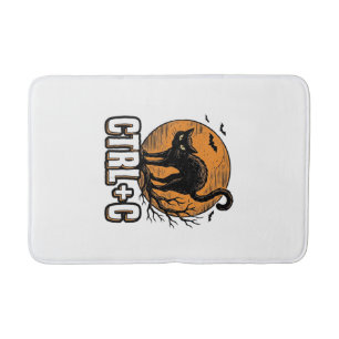 Grizzly Kat CTRL C Vintage Halloween Vector Ontwer Badmat