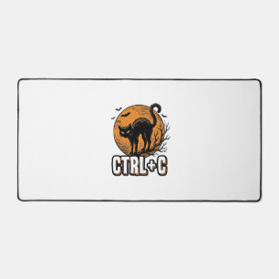 Grizzly Kat CTRL C Vintage Halloween Vector Ontwer Bureaumat