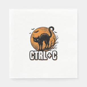 Grizzly Kat CTRL C Vintage Halloween Vector Ontwer Servet