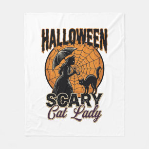 Grizzly Kat Dame Halloween Heks Web Vintage T-shir Fleece Deken