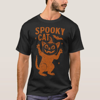 Grizzly Kat Griezelig Gelukkig Halloween Feestelij T-shirt