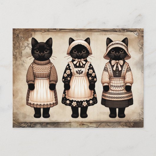 Grizzly Kat Junk Journaal Briefkaart (Voorkant)