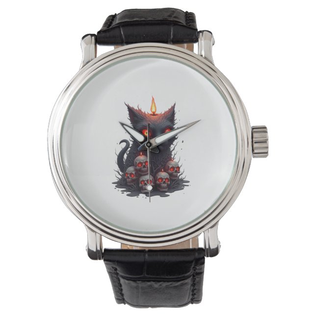 Grizzly Kat Kaars Horloge (Voorkant)