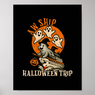 Grizzly Kruisvaartschip Oh Schip Halloween Reis Ge Poster