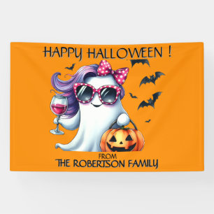 Grizzly Meisjesachtige Geest Halloween Spandoek
