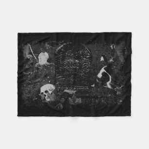 Grizzly Nacht - Schedels en Graven Fleece Deken