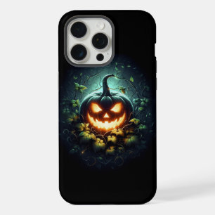 Grizzly natuur gloeiende Halloween pompoen iPhone 15 Pro Max Case