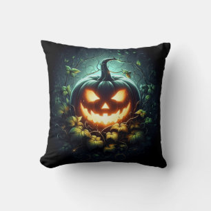 Grizzly natuur gloeiende Halloween pompoen Kussen