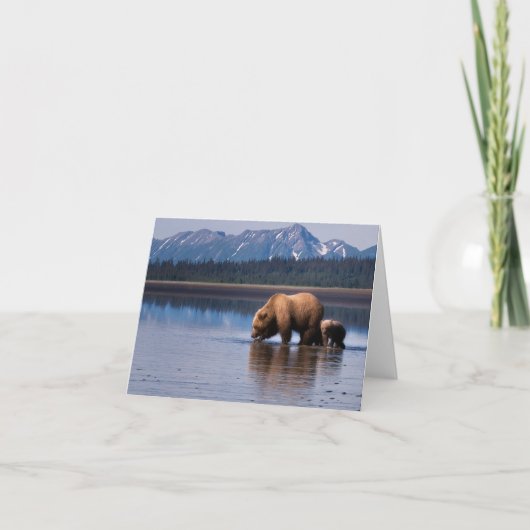 Grizzly Notecard Kaart (Voorkant)
