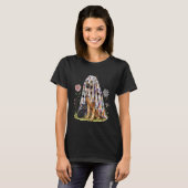 Grizzly Patchwork Bloemige Geest Duitse Herdershon T-shirt (Voorkant volledig)