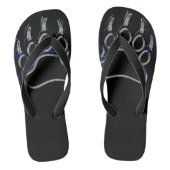 Grizzly Paw Black & Blue Teenslippers (Voetbed)