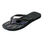 Grizzly Paw Black & Blue Teenslippers (Schuin)