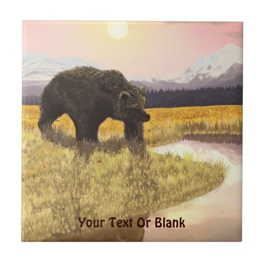 Grizzly Pond Tegeltje (Voorkant)