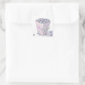 Grizzly Popcorn Vierkante Sticker (Tas)