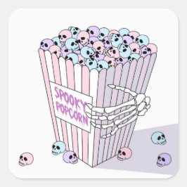 Grizzly Popcorn Vierkante Sticker
