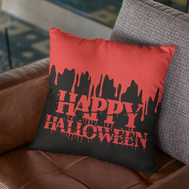 Grizzly Rood Bloed Druppelend Gelukkig Halloween Kussen