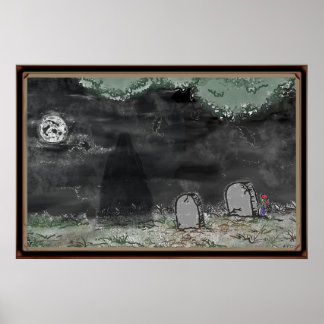 Grizzly Schaduw Foto Horizontaal Ingelijste Poster