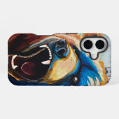 Grizzly Schilderij - Wilde Kunst iPhone 16 Hoesje (Achterkant horizontaal)