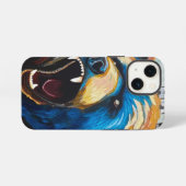 Grizzly Schilderij - Wilde Kunst iPhone Hoesje (Achterkant horizontaal)