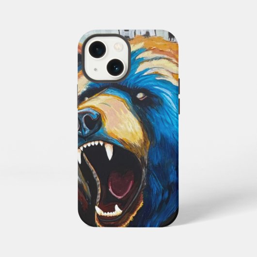 Grizzly Schilderij - Wilde Kunst iPhone Hoesje (Achterkant)