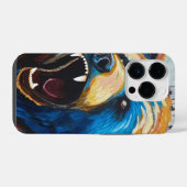 Grizzly Schilderij - Wilde Kunst iPhone Hoesje (Achterkant horizontaal)