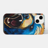 Grizzly Schilderij - Wilde Kunst iPhone Hoesje (Achterkant horizontaal)