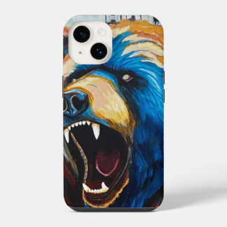 Grizzly Schilderij - Wilde Kunst iPhone 14 Hoesje