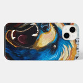 Grizzly Schilderij - Wilde Kunst iPhone Hoesje (Achterkant horizontaal)