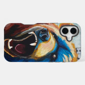 Grizzly-schildering - Wildelevenkunst iPhone Hoesje (Achterkant horizontaal)