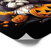 Grizzly Sji-Tsoe Hond Heks Halloween Poster (Hoek)