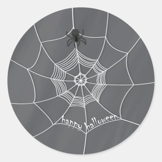 Grizzly Spin in Spinweb Klassieke Ronde Sticker (Voorkant)