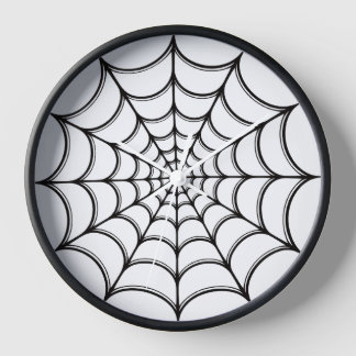 Grizzly Spinnenweb Halloween Wandklok