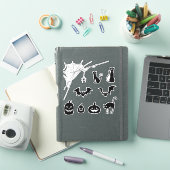Grizzly Spinnenweb Kat Pompoen Vleermuis Sticker (iPad Cover)