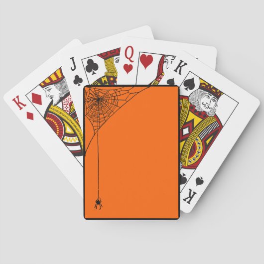 Grizzly Spinnenwebben Oranje en Zwart Speelkaarten (Achterkant)