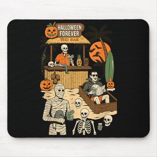 Grizzly Summer Halloween Retro Summer Horror Muismat (Voorkant)